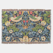 William Morris Strawberry Thief Floral Pattern Deken (Voorkant)