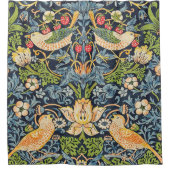 William Morris Strawberry Thief Floral Pattern Douchegordijn (Voorkant)