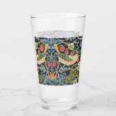 William Morris Strawberry Thief Floral Pattern Glas (Achterkant)