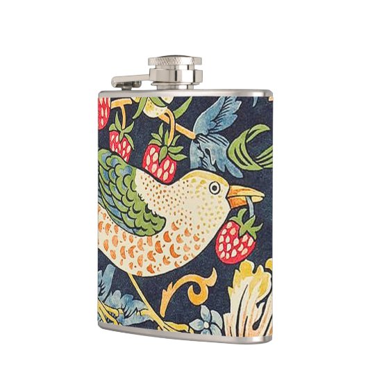 William Morris Strawberry Thief Floral Pattern Heupfles (Links)