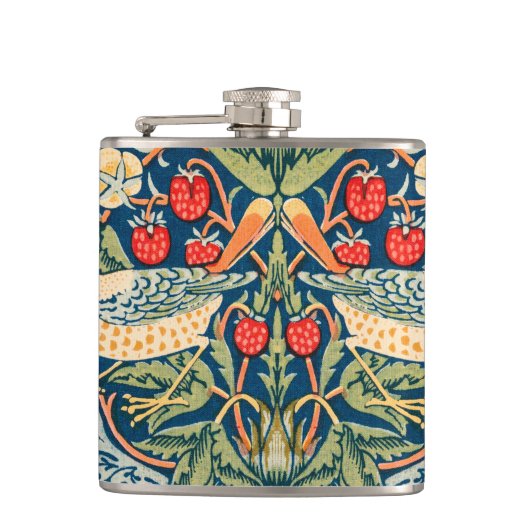 William Morris Strawberry Thief Floral Pattern Heupfles (Voorkant)