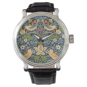 William Morris Strawberry Thief Floral Pattern Horloge