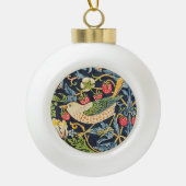 William Morris Strawberry Thief Floral Pattern Keramische Bal Ornament (Voorkant)