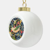 William Morris Strawberry Thief Floral Pattern Keramische Bal Ornament (Rechts)