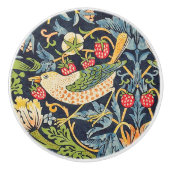 William Morris Strawberry Thief Floral Pattern Keramische Knop (Voorkant)