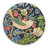 William Morris Strawberry Thief Floral Pattern Keramische Knop (Voorkant)