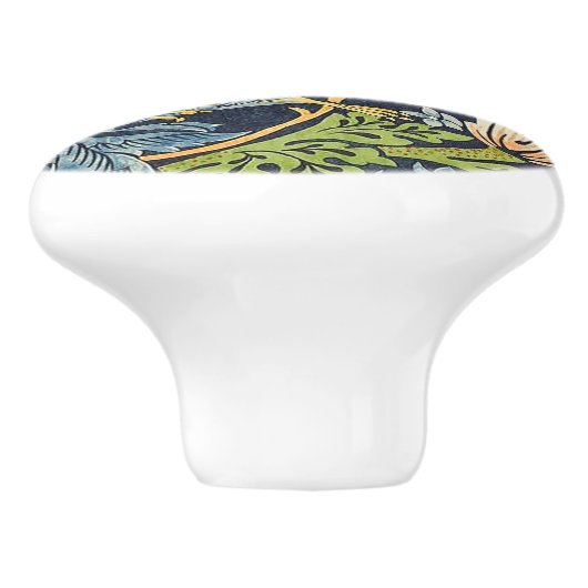 William Morris Strawberry Thief Floral Pattern Keramische Knop (Zijkant)