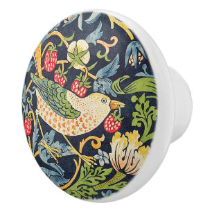 William Morris Strawberry Thief Floral Pattern Keramische Knop