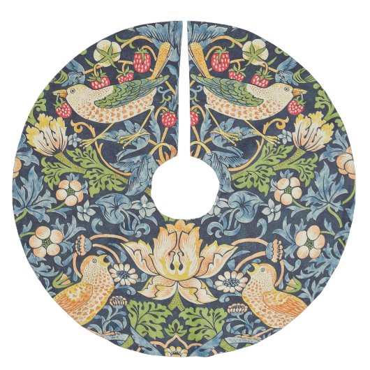 William Morris Strawberry Thief Floral Pattern Kerstboom Rok (Voorkant)