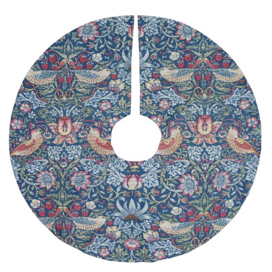 William Morris Strawberry Thief Floral Pattern Kerstboom Rok (Voorkant)
