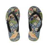 William Morris Strawberry Thief Floral Pattern Kinder Teenslippers (Voetbed)