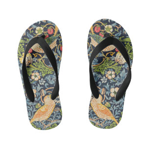 William Morris Strawberry Thief Floral Pattern Kinder Teenslippers