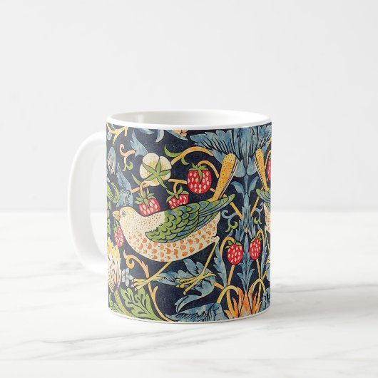 William Morris Strawberry Thief Floral Pattern Koffiemok (Voorkant links)