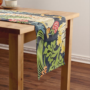 William Morris Strawberry Thief Floral Pattern Korte Tafelloper