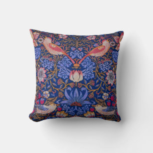 William Morris Strawberry Thief Floral Pattern Kussen