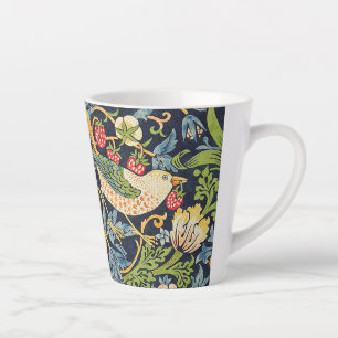 William Morris Strawberry Thief Floral Pattern Latte Mok