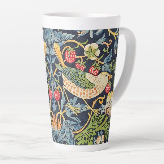 William Morris Strawberry Thief Floral Pattern Latte Mok (Rechterhoek)