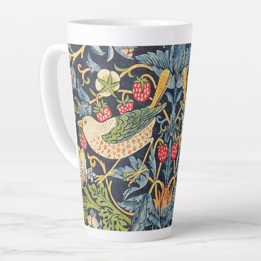 William Morris Strawberry Thief Floral Pattern Latte Mok (Linkerhoek)