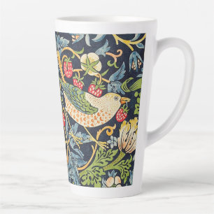 William Morris Strawberry Thief Floral Pattern Latte Mok