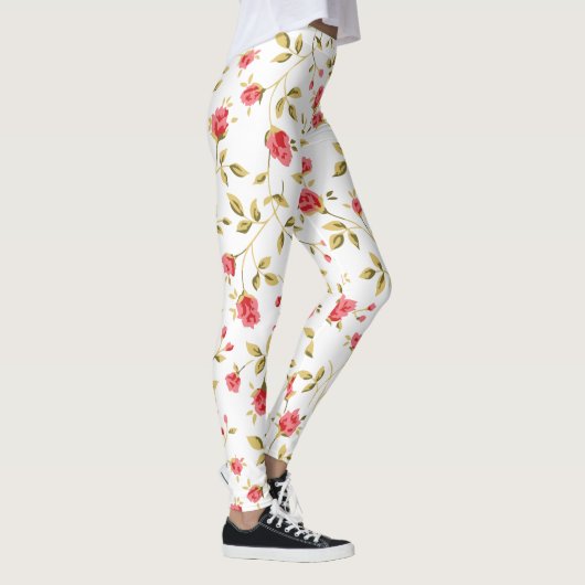 William Morris Strawberry Thief Floral Pattern Leggings (Rechts)
