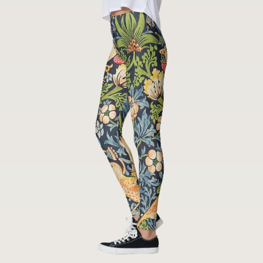 William Morris Strawberry Thief Floral Pattern Leggings (Links)