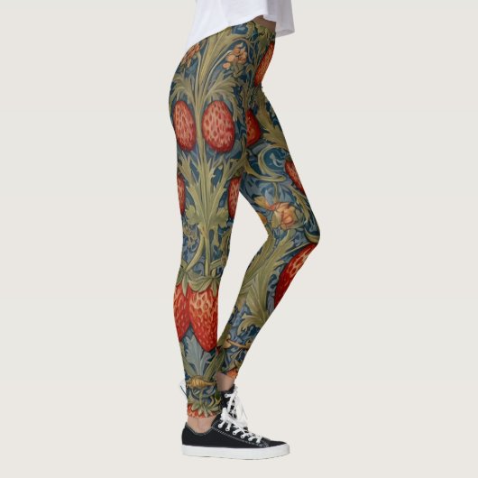 William Morris Strawberry Thief Floral Pattern Leggings (Rechts)
