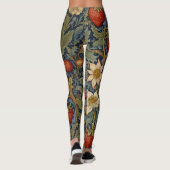 William Morris Strawberry Thief Floral Pattern Leggings (Achterkant)