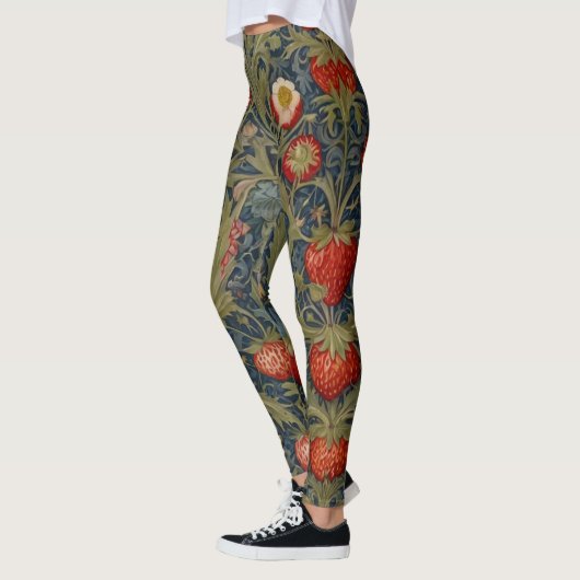 William Morris Strawberry Thief Floral Pattern Leggings (Links)