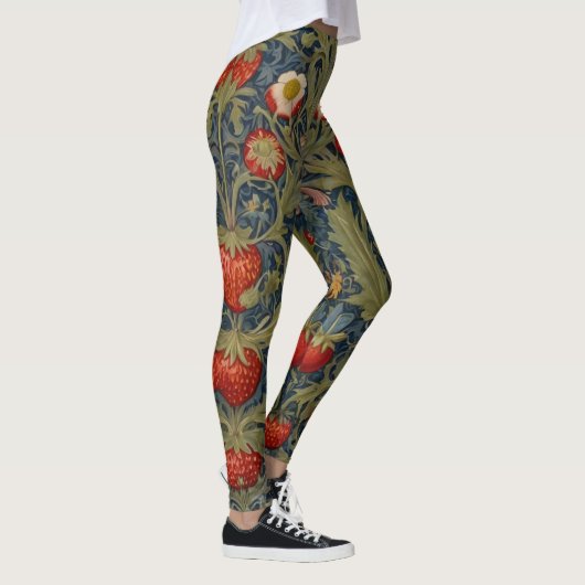 William Morris Strawberry Thief Floral Pattern Leggings (Rechts)