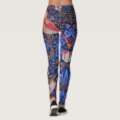 William Morris Strawberry Thief Floral Pattern Leggings (Achterkant)