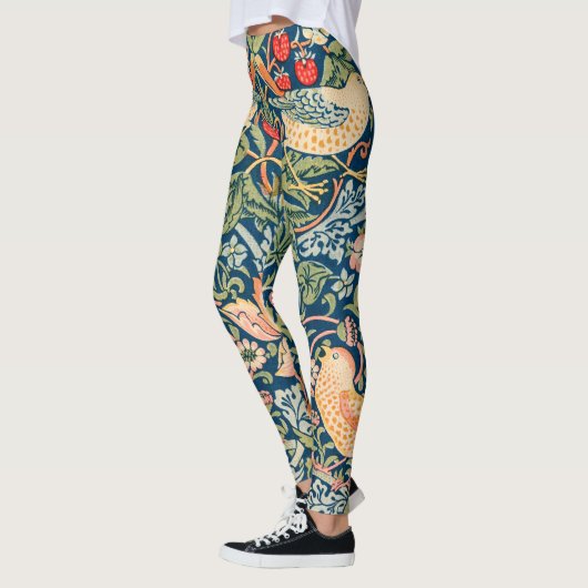 William Morris Strawberry Thief Floral Pattern Leggings (Links)