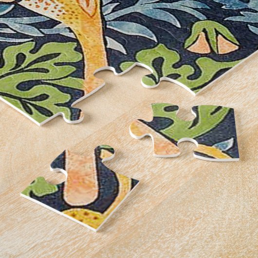 William Morris Strawberry Thief Floral Pattern Legpuzzel (Zijkant)