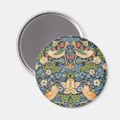 William Morris Strawberry Thief Floral Pattern Magneet (Voorkant / Achterkant)