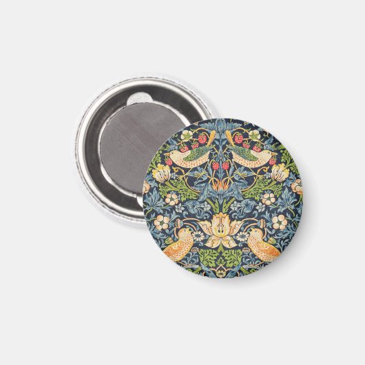 William Morris Strawberry Thief Floral Pattern Magneet (Voorkant / Achterkant)