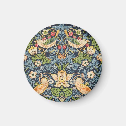 William Morris Strawberry Thief Floral Pattern Magneet (Voorkant)