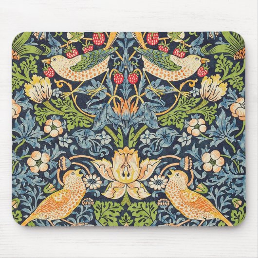 William Morris Strawberry Thief Floral Pattern Muismat (Voorkant)