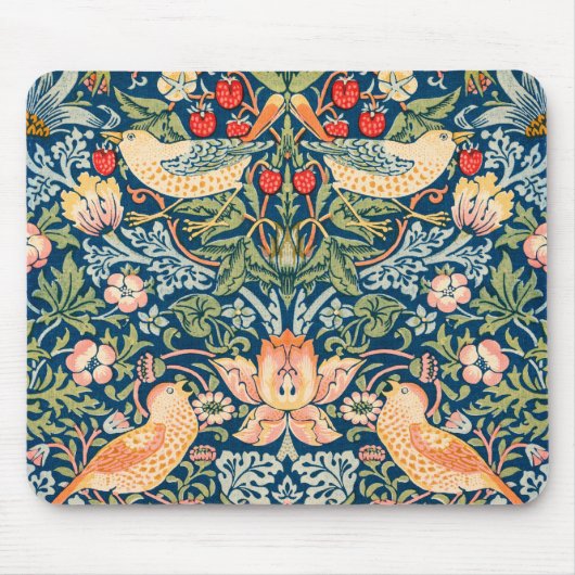 William Morris Strawberry Thief Floral Pattern Muismat (Voorkant)