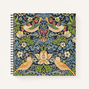 William Morris Strawberry Thief Floral Pattern Notitieboek