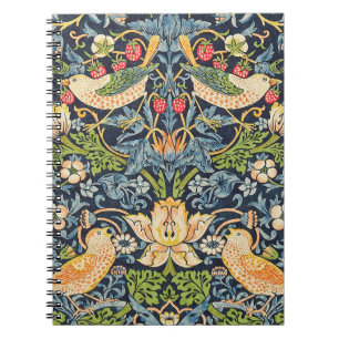 William Morris Strawberry Thief Floral Pattern Notitieboek