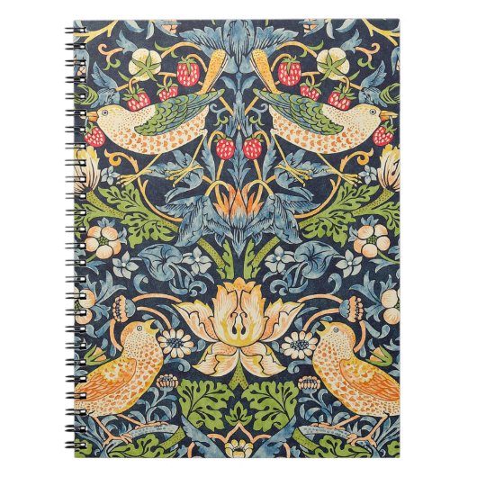William Morris Strawberry Thief Floral Pattern Notitieboek (Voorkant)