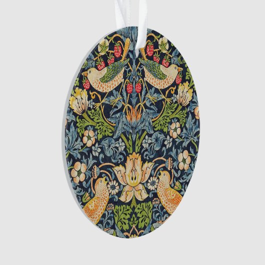 William Morris Strawberry Thief Floral Pattern Ornament (voorkant)