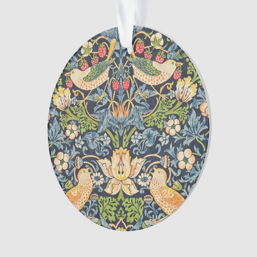 William Morris Strawberry Thief Floral Pattern Ornament (voorkant)