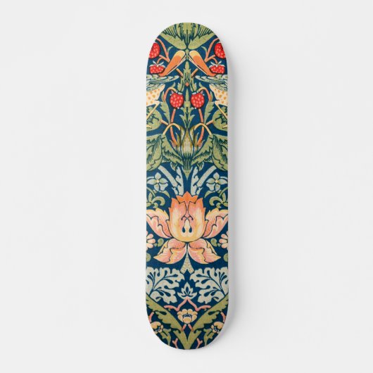 William Morris Strawberry Thief Floral Pattern Persoonlijk Skateboard (Voorkant)