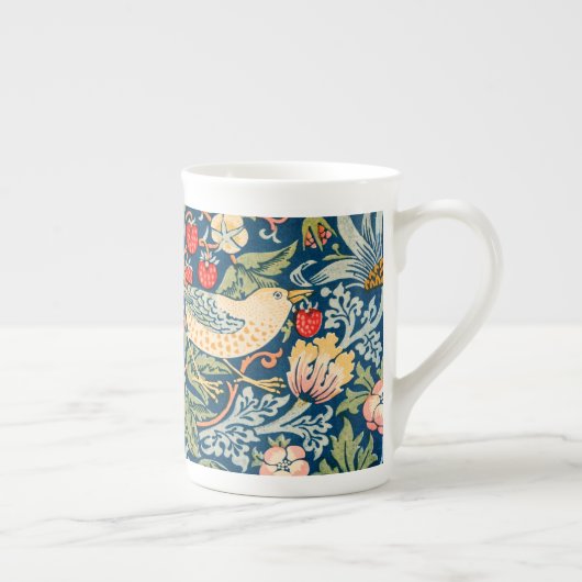 William Morris Strawberry Thief Floral Pattern Porselein Kop (Rechts)