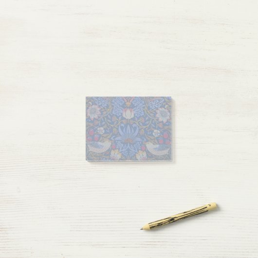 William Morris Strawberry Thief Floral Pattern Post-it® Notes (Op bureau)