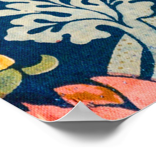 William Morris Strawberry Thief Floral Pattern Poster (Hoek)