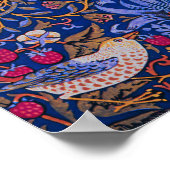 William Morris Strawberry Thief Floral Pattern Poster (Hoek)