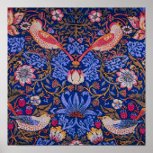 William Morris Strawberry Thief Floral Pattern Poster (Voorkant)