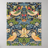 William Morris Strawberry Thief Floral Pattern Poster (Voorkant)