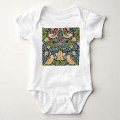 William Morris Strawberry Thief Floral Pattern Romper (Voorkant)